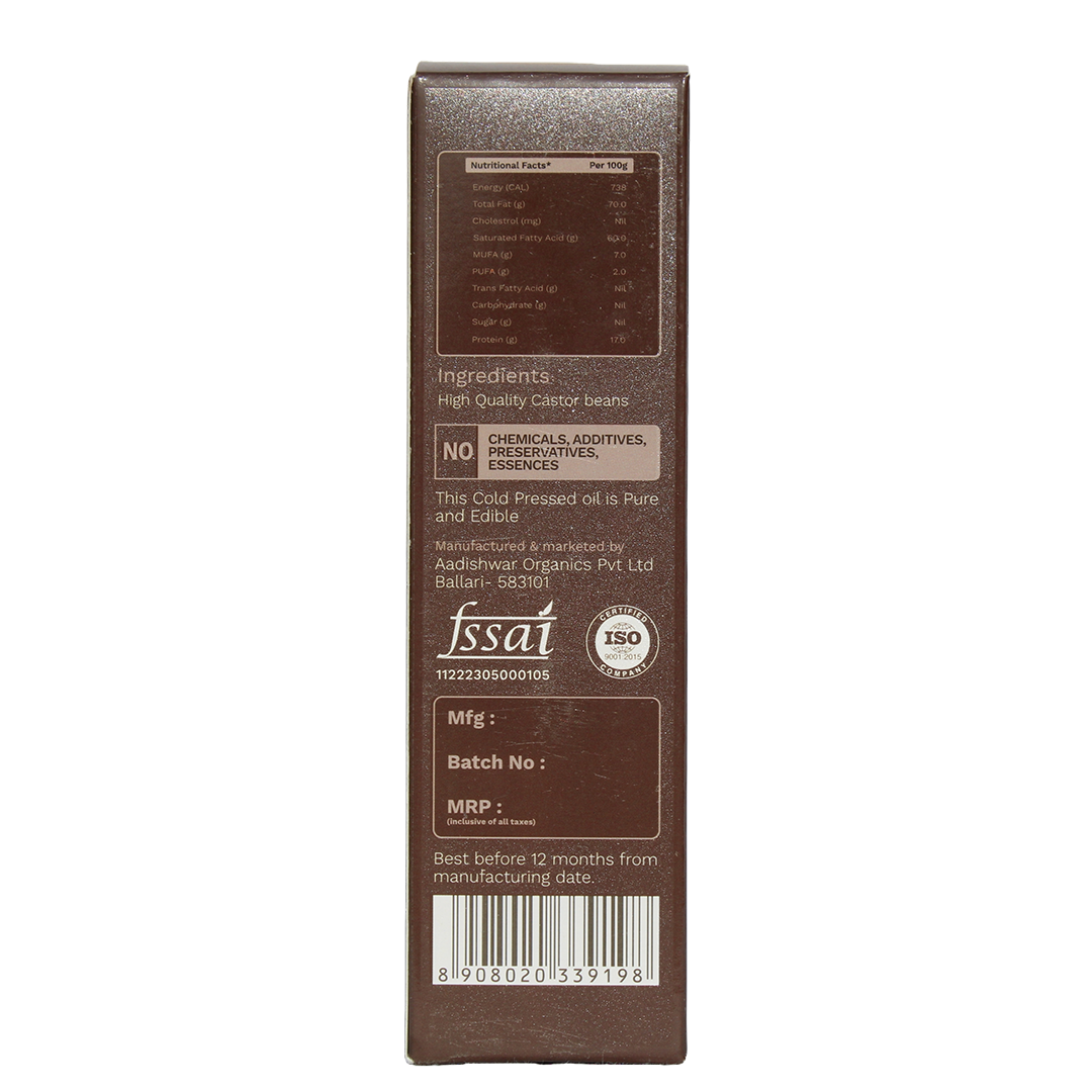 Hampi Pure Cold Pressed Castor Oil - Natural Elixir for Beauty and Wellness