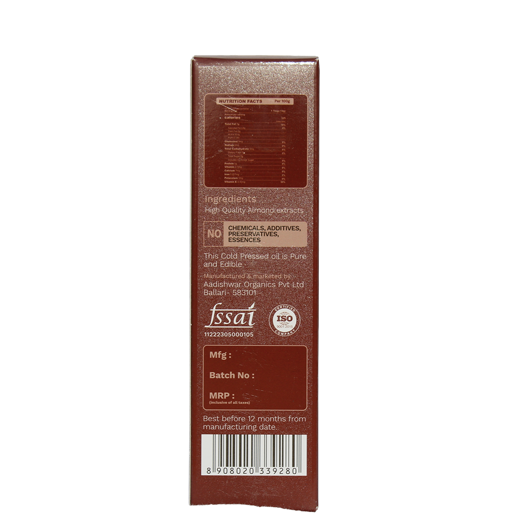 Hampi Pure Nature's Elixir: Cold Pressed Almond Oil for Beauty and Wellness