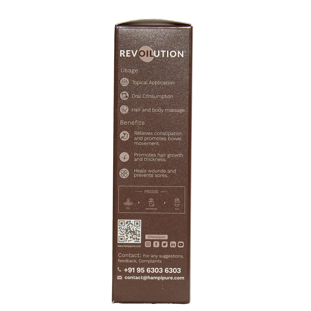 Hampi Pure Cold Pressed Castor Oil - Natural Elixir for Beauty and Wellness