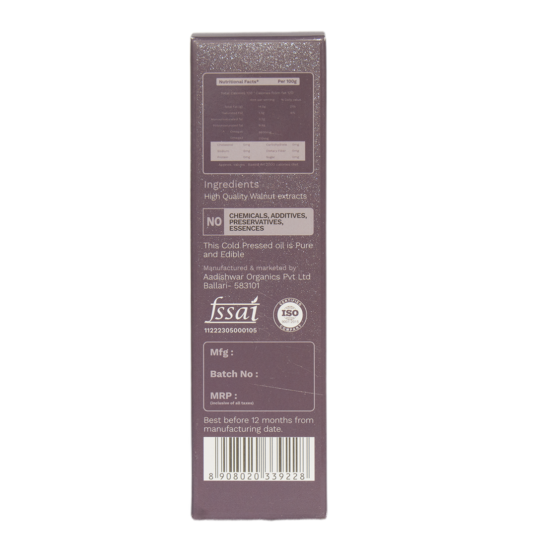 Hampi Pure Cold Pressed Walnut Oil - Nutrient-Rich Elixir for Wellness