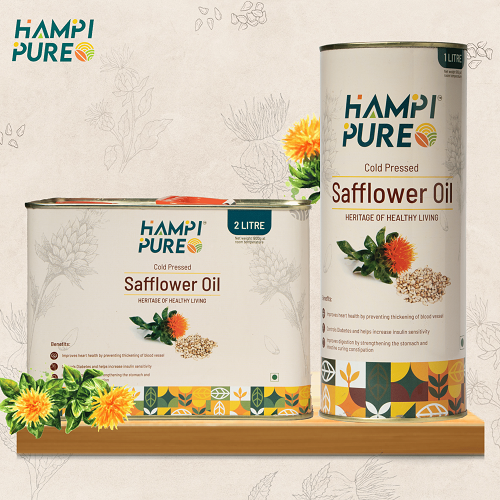 Hampi Pure Premium Cold Pressed Safflower Oil - Unleash the Natural Goodness