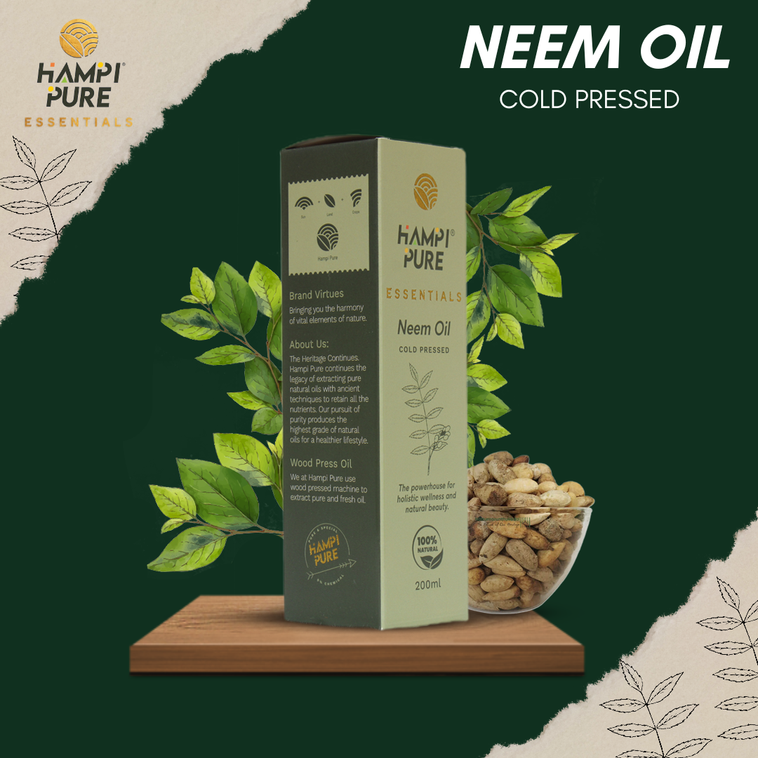 Hampi Pure Cold Pressed Neem Oil - Nature's Defense for Skin and Hair
