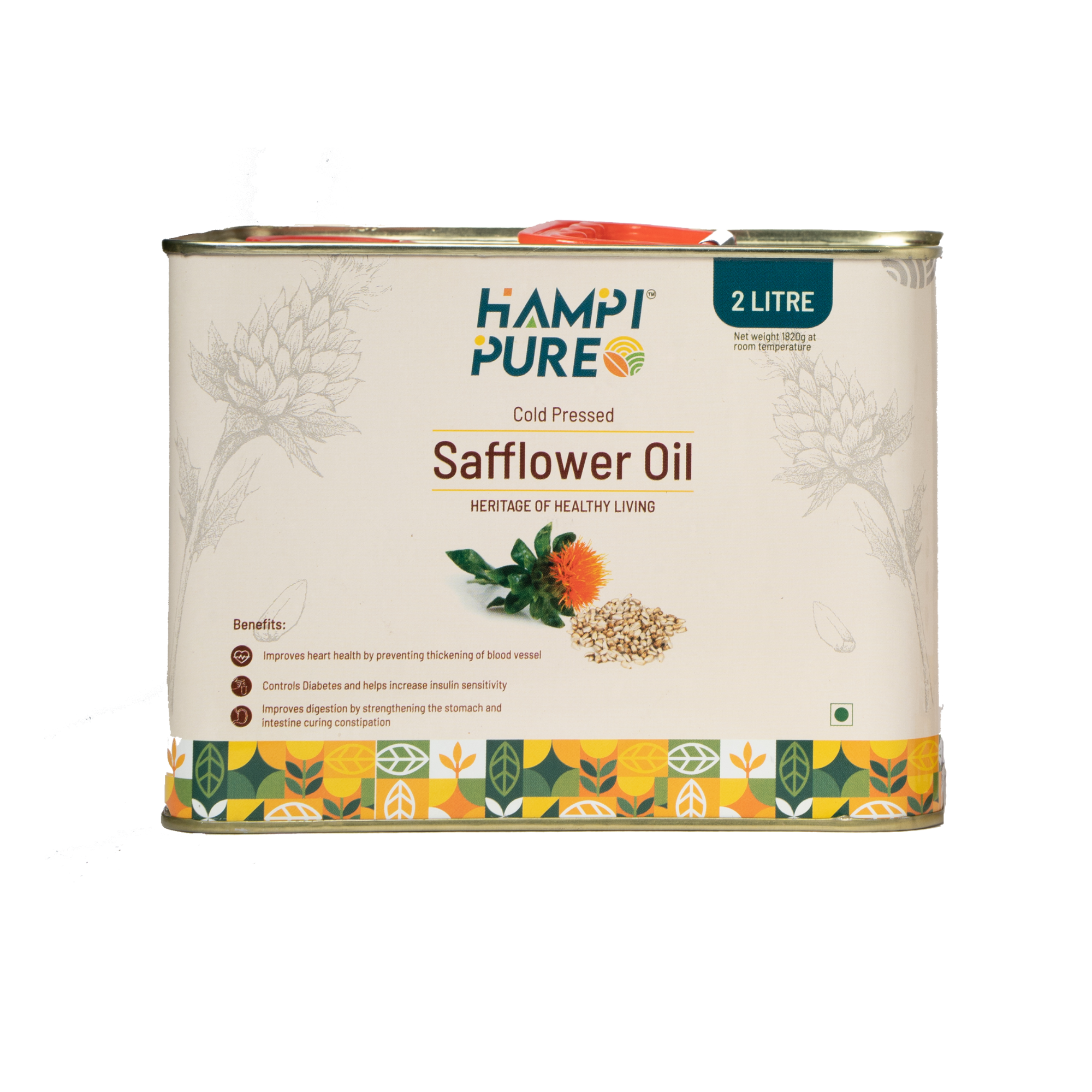 Hampi Pure Premium Cold Pressed Safflower Oil - Unleash the Natural Goodness